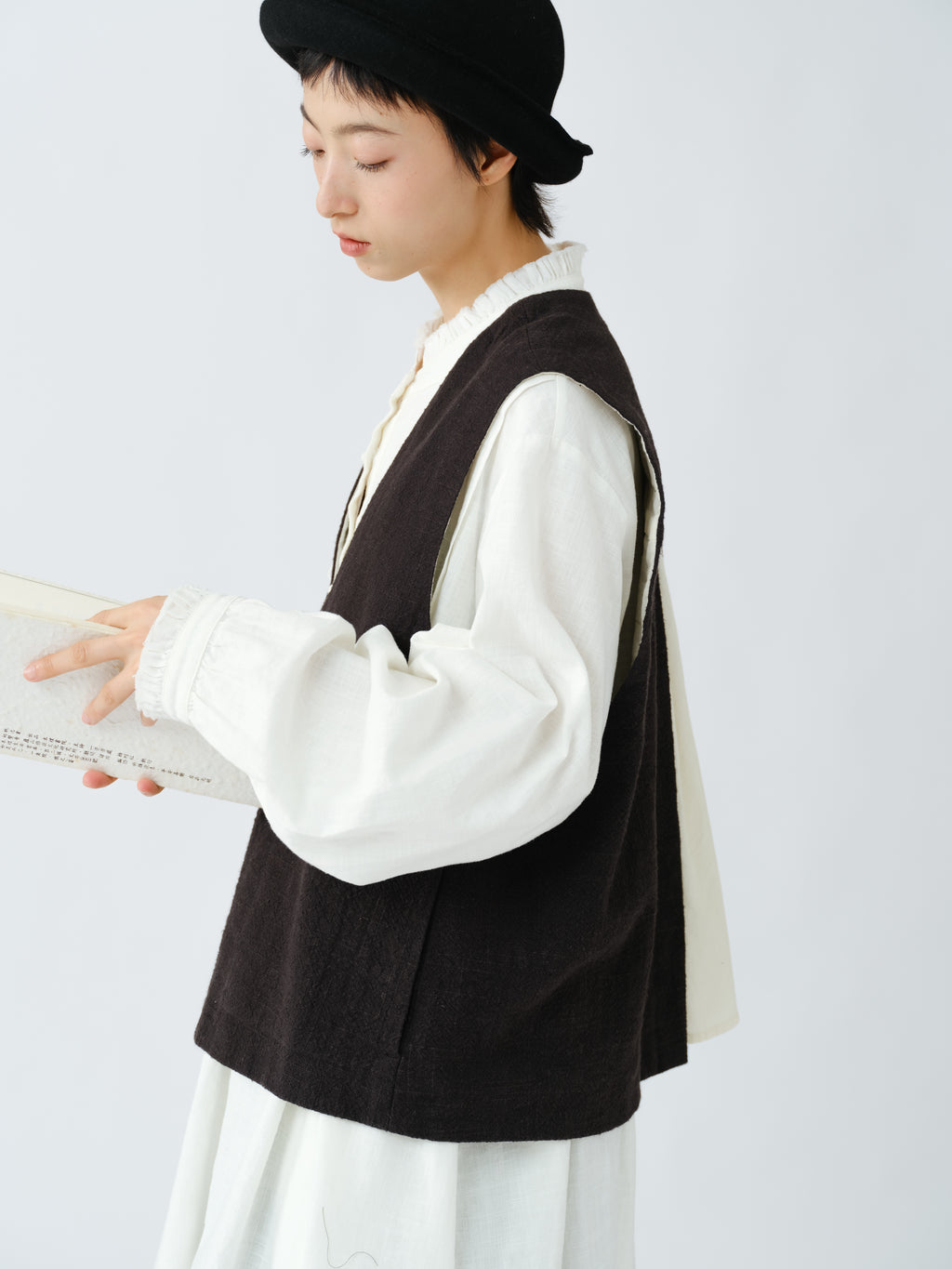 粗麻織りベスト