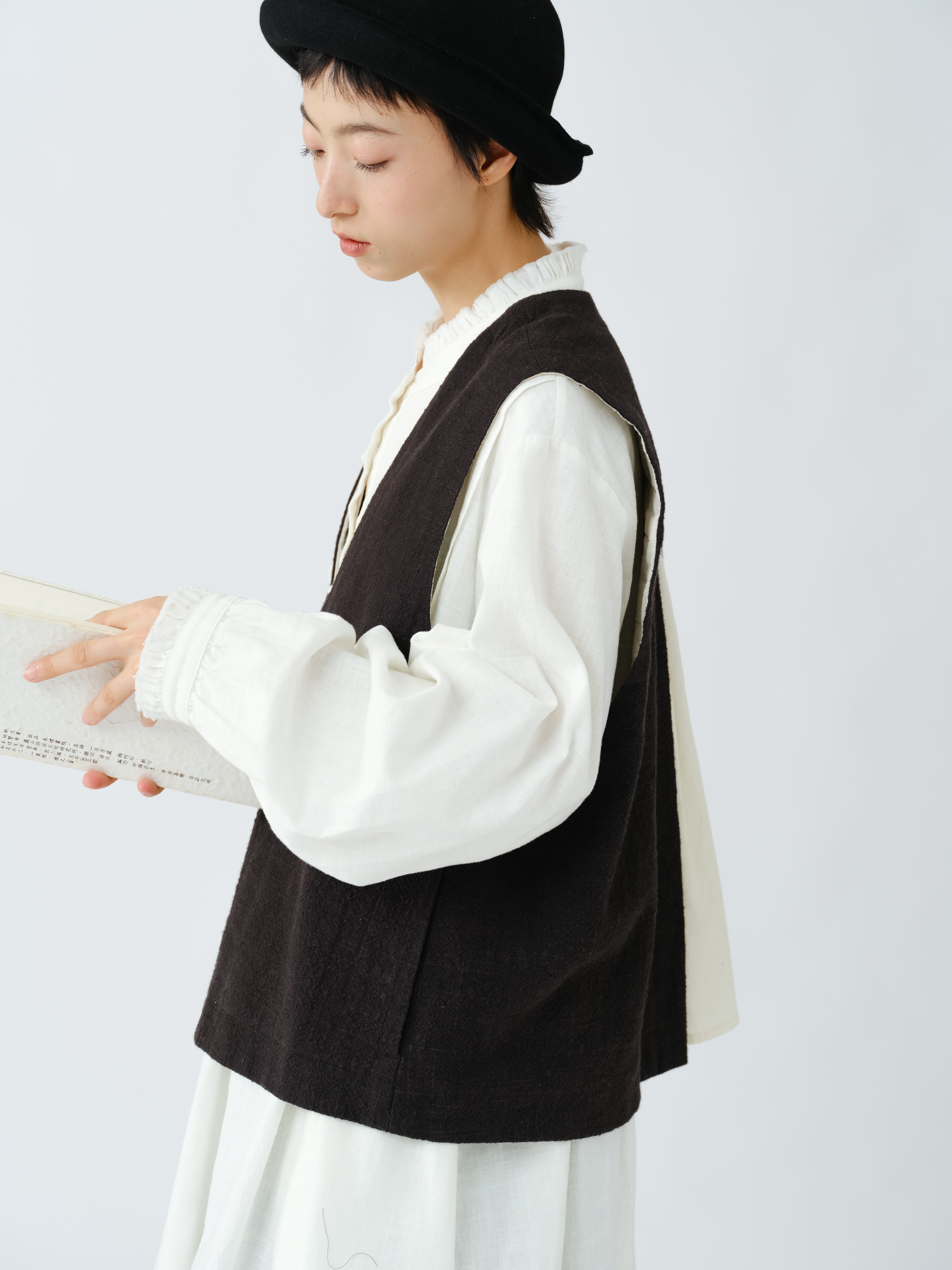 粗麻織りベスト
