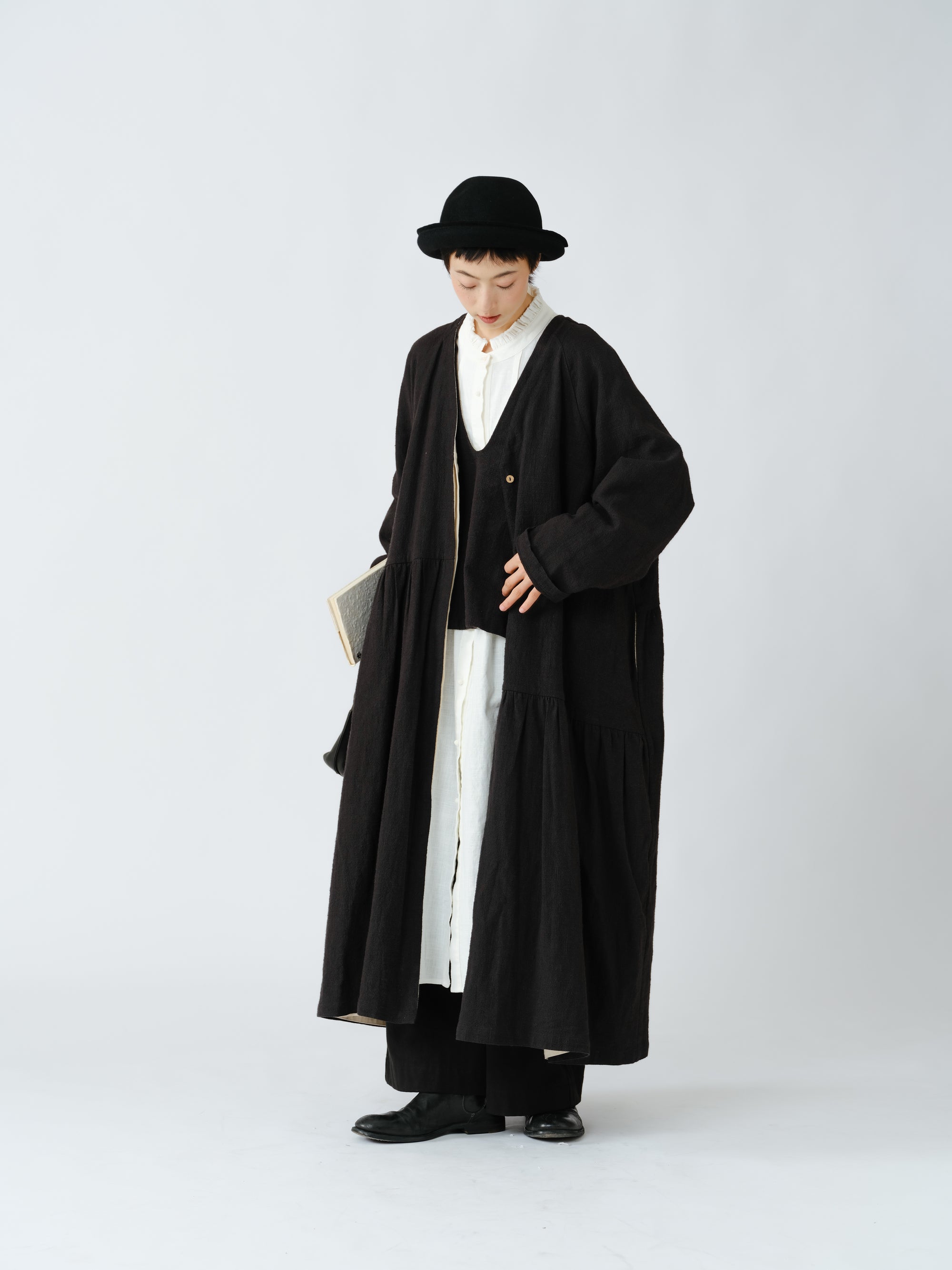 粗麻ロングコート