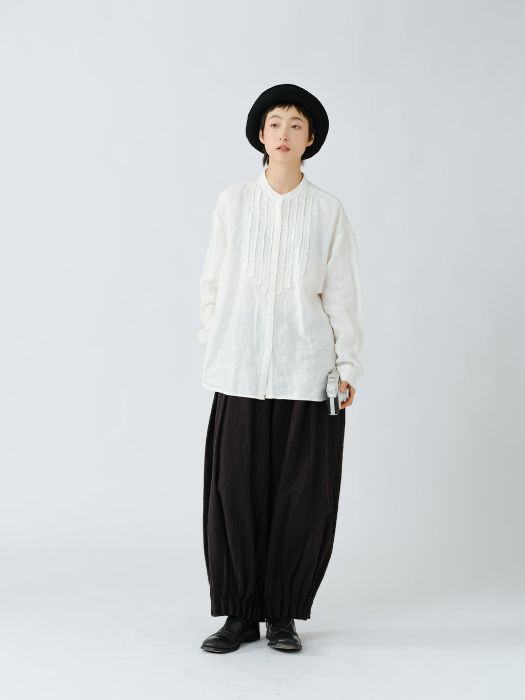 粗麻織りバルーンパンツ