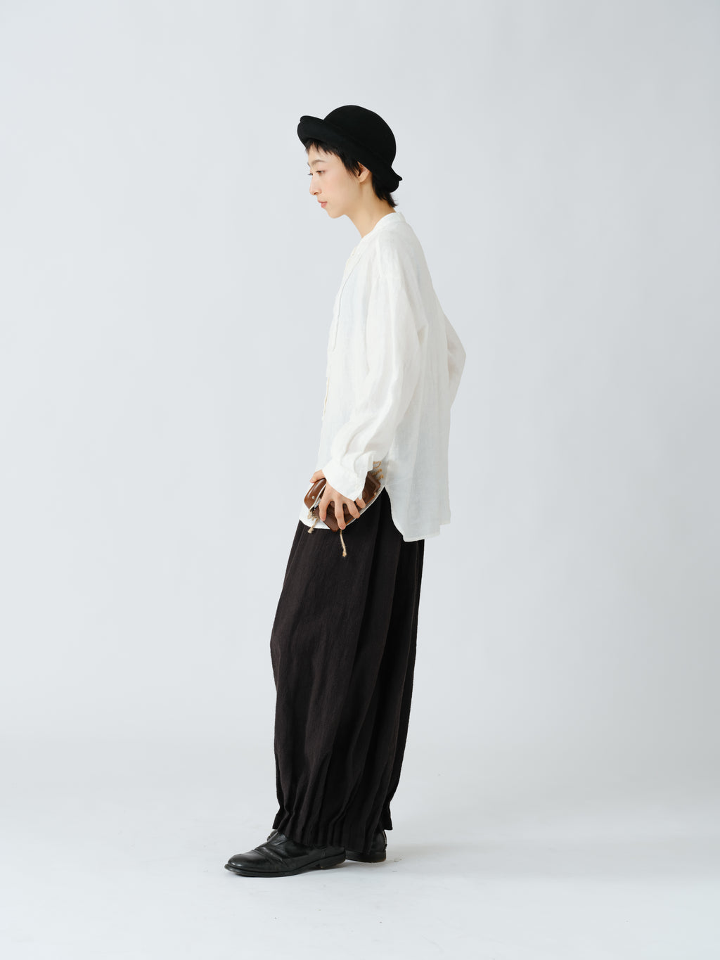 粗麻織りバルーンパンツ