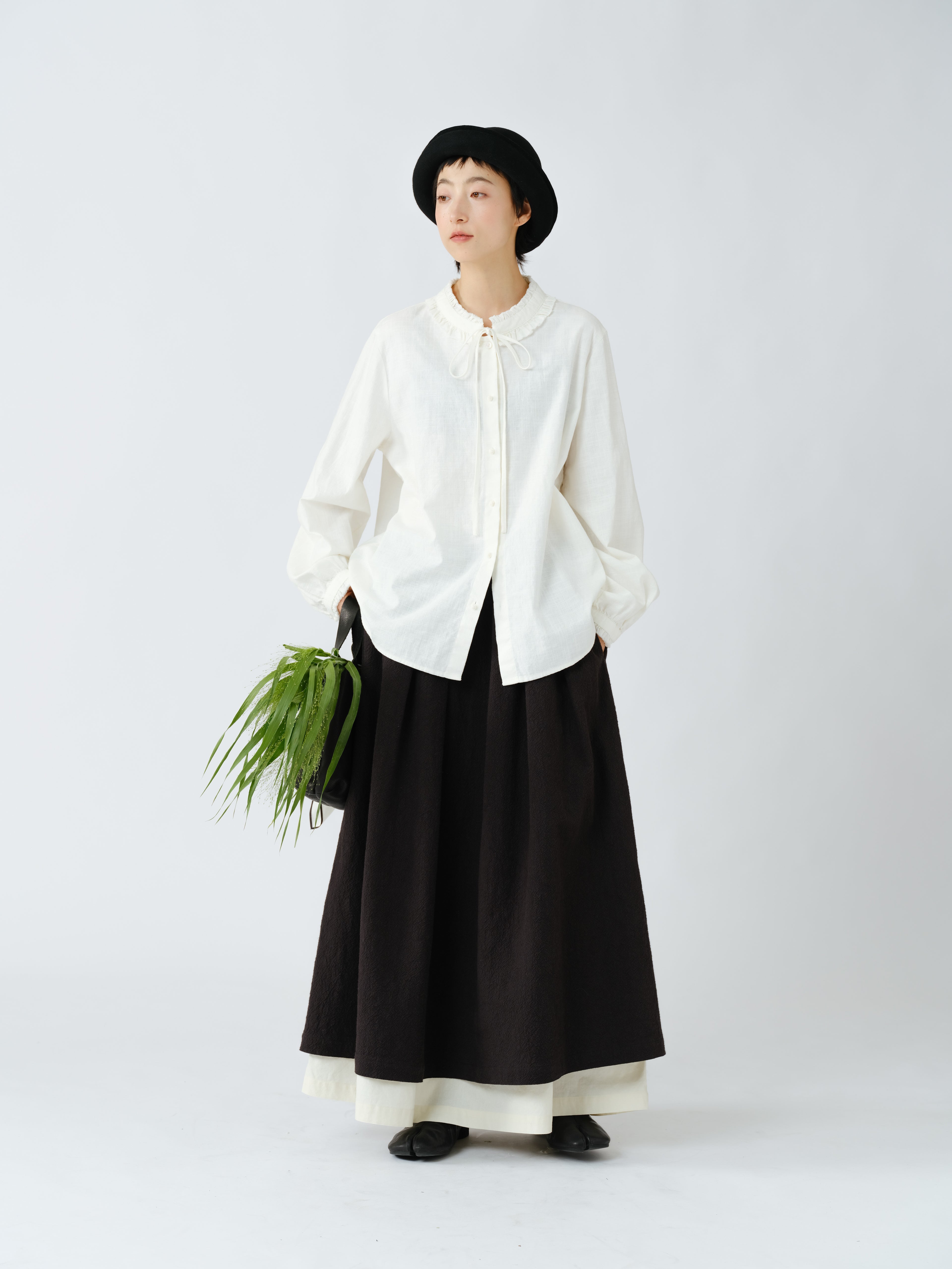 粗麻二重切替スカート