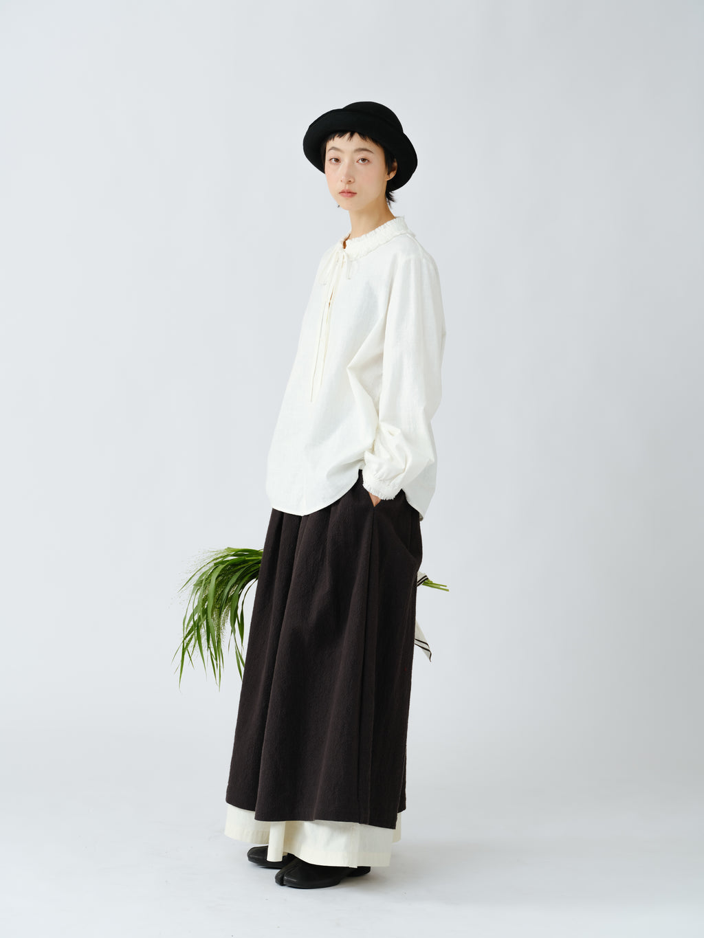 粗麻二重切替スカート
