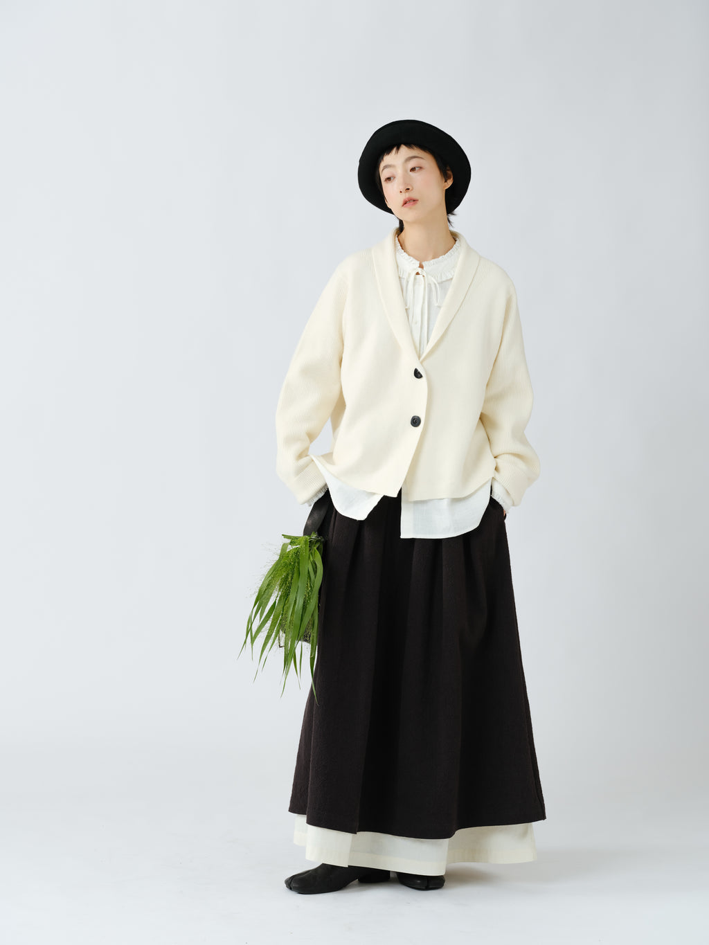 粗麻二重切替スカート