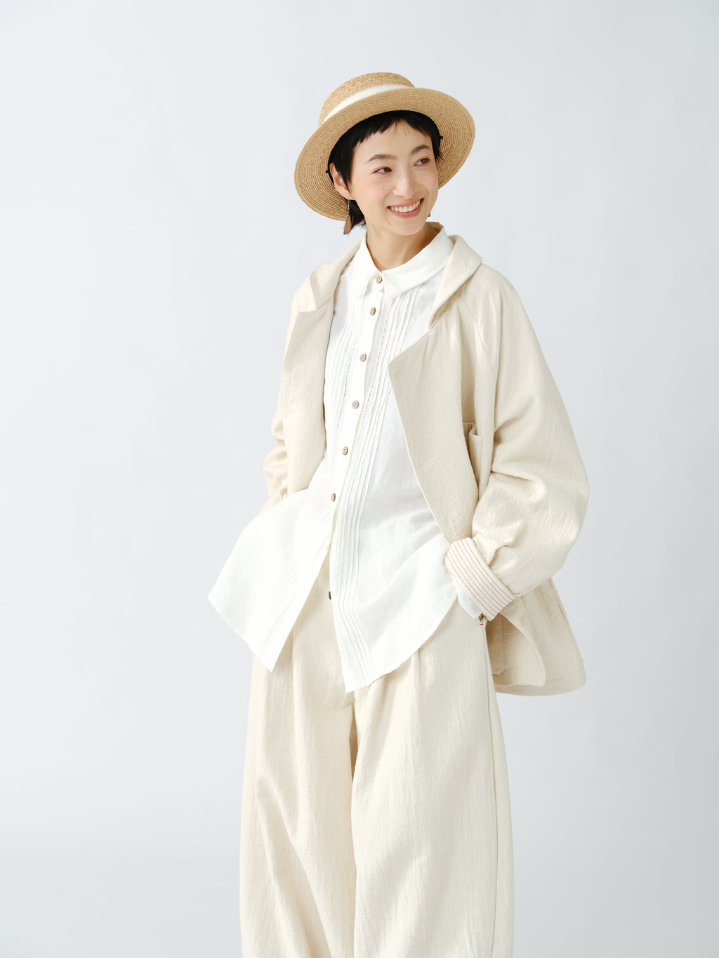編地しぼ感ジャケット