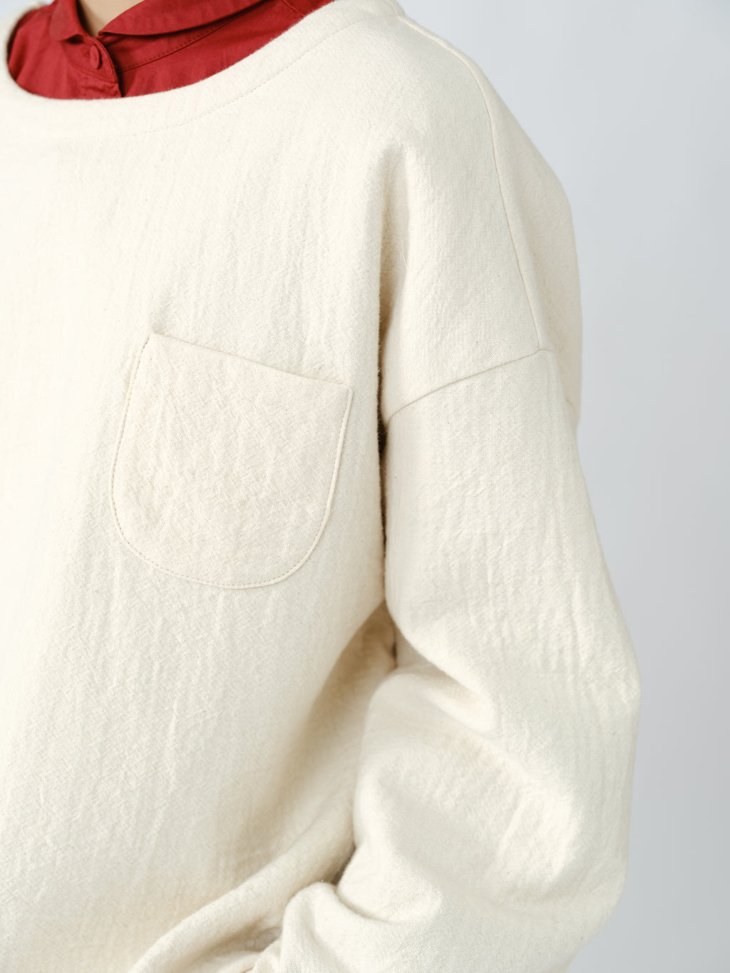 編地しぼ感プルオーバー