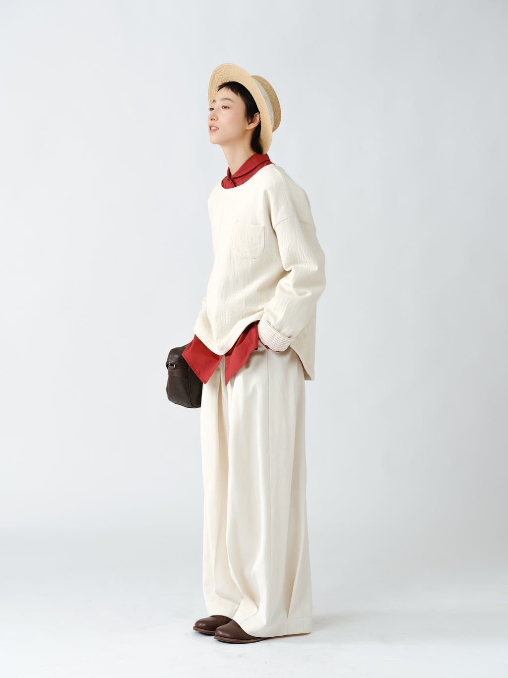 編地しぼ感プルオーバー