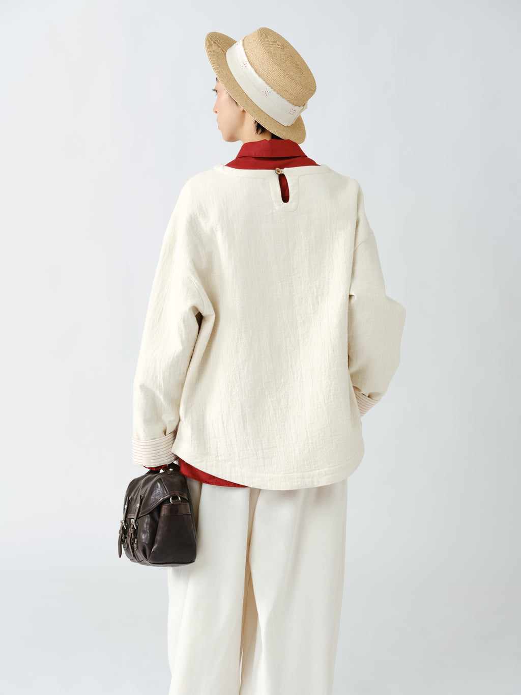 編地しぼ感プルオーバー