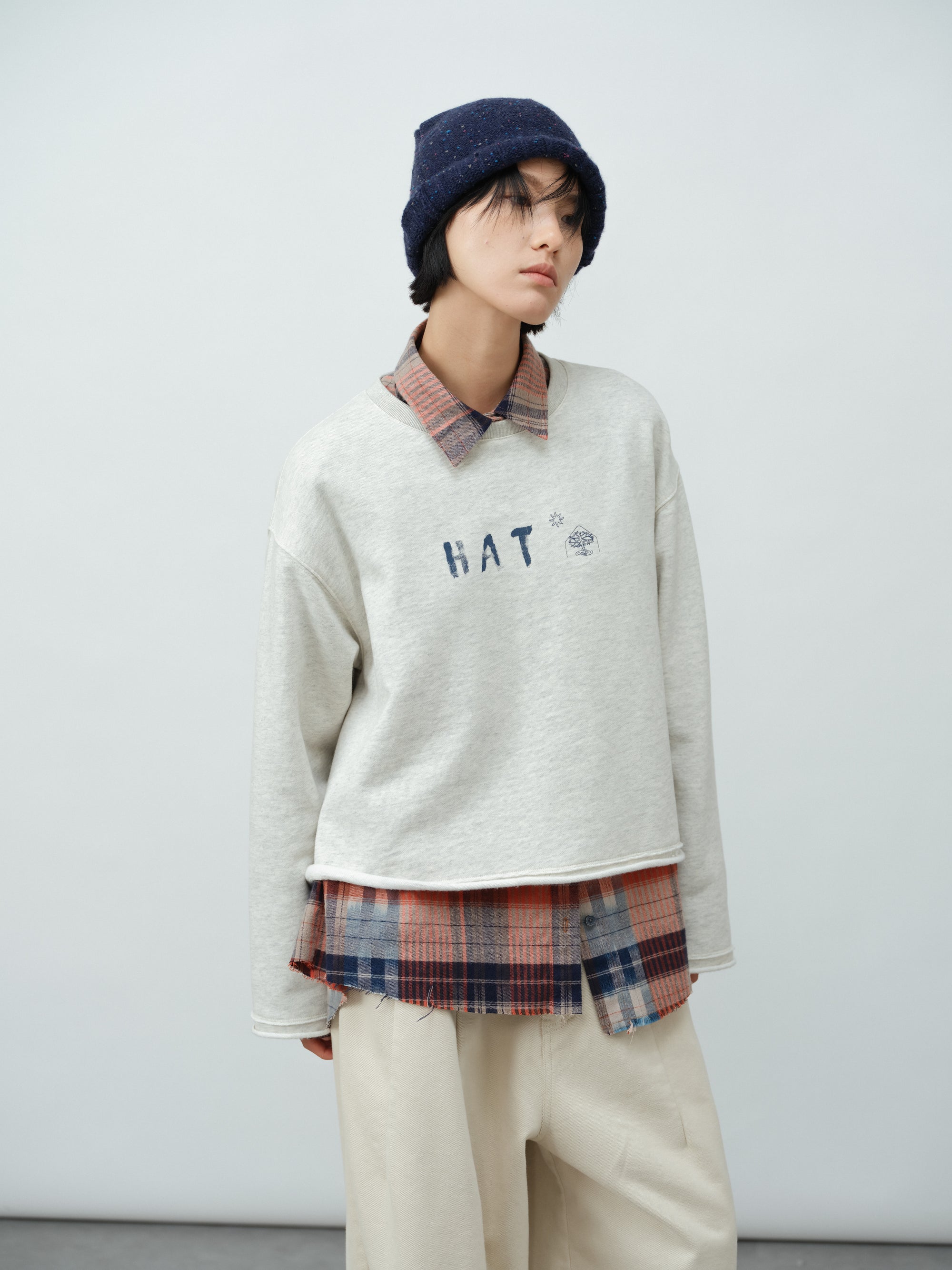 起毛チェックシャツ