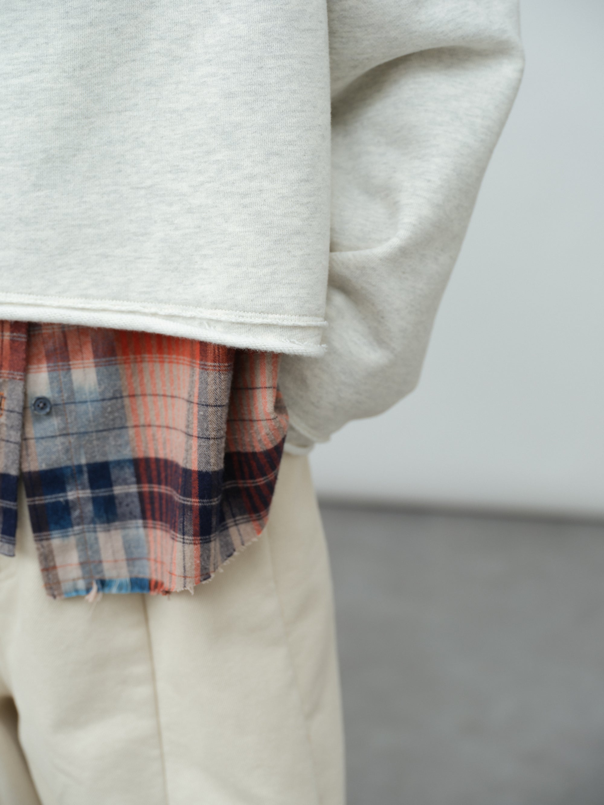 起毛チェックシャツ