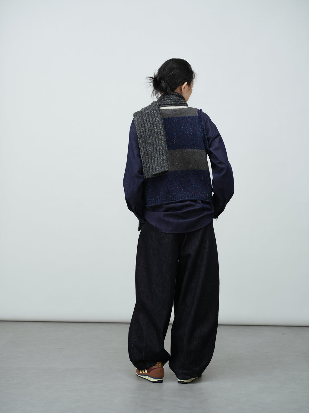 インディゴストライプベスト