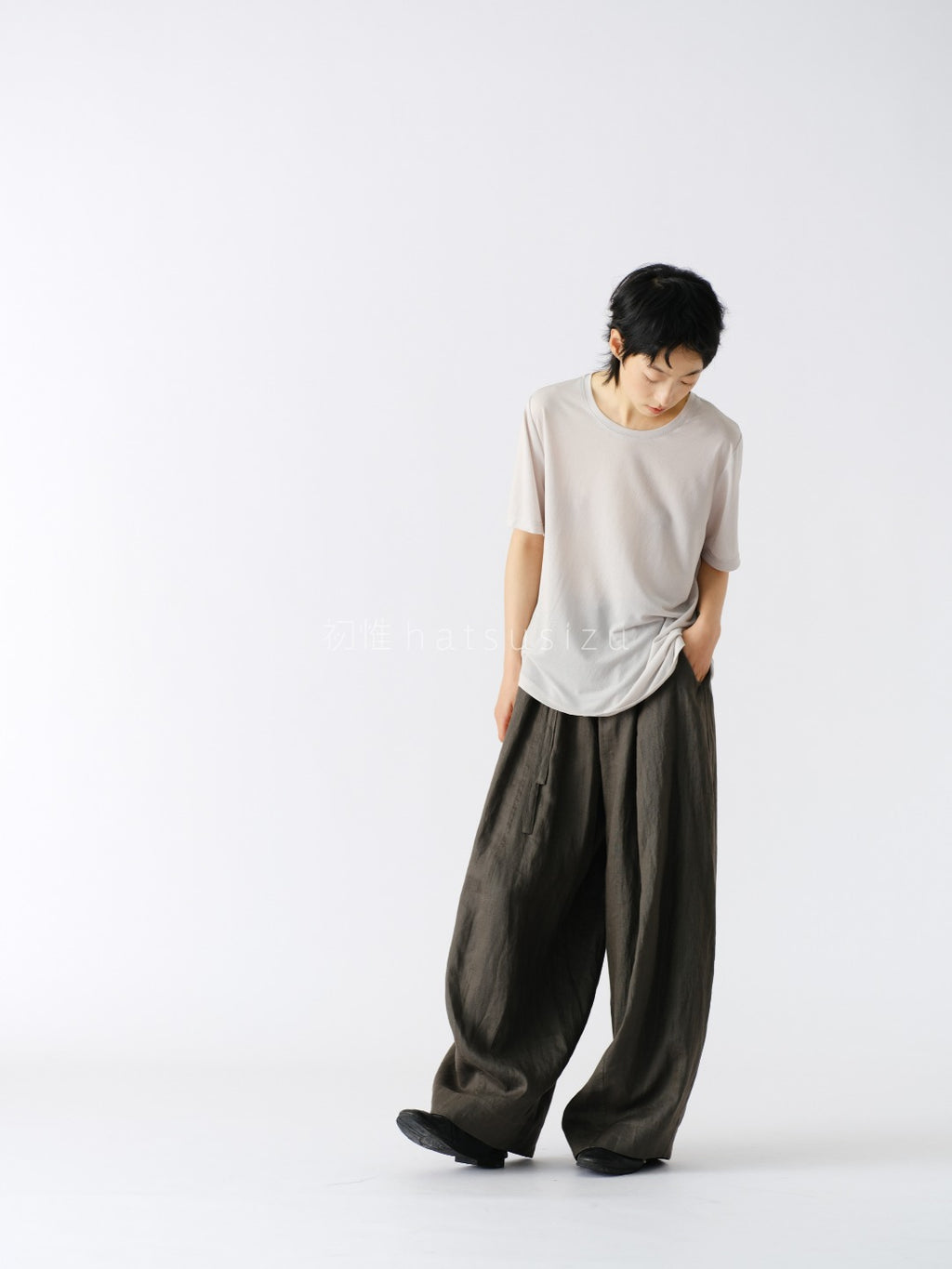 リネンカーブワイドパンツ