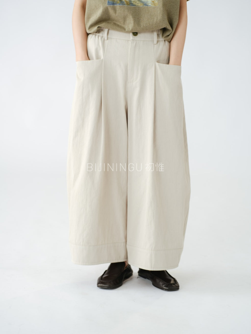 クロップド ワイドパンツ