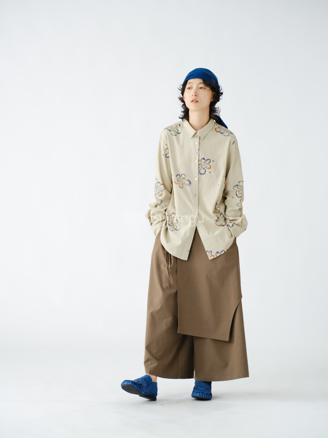 レイヤード ワイドパンツ
