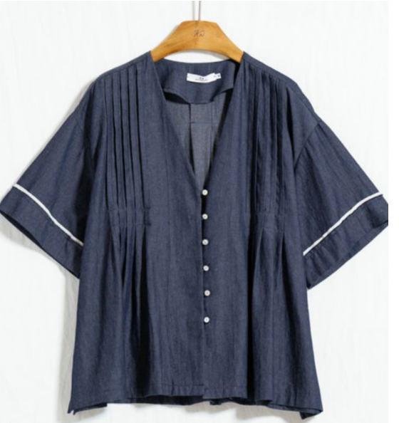 デニム半袖アウター