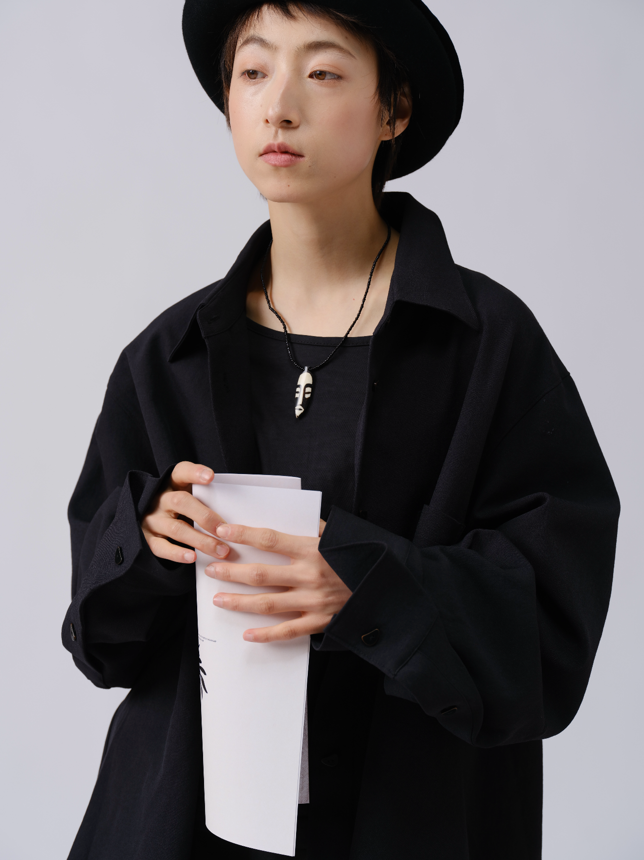 オーバーサイズ長袖シャツ