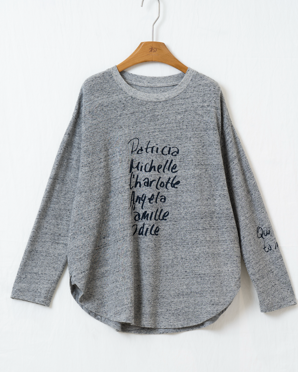 テクスチャープリント長袖Tシャツ