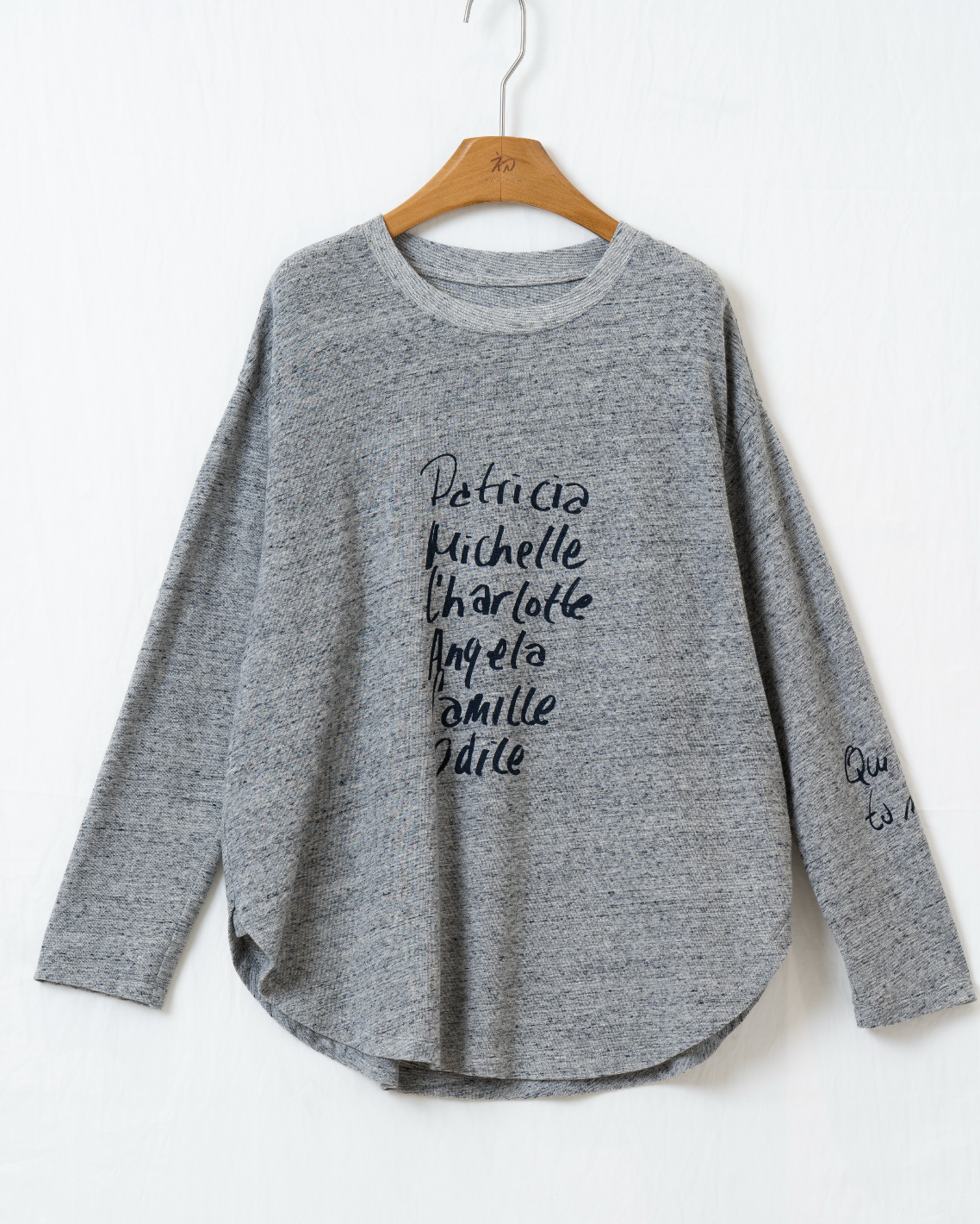 テクスチャープリント長袖Tシャツ