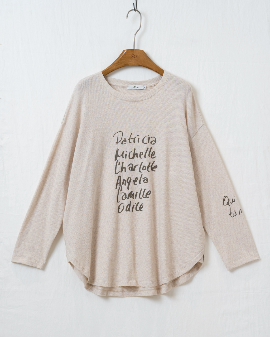 テクスチャープリント長袖Tシャツ