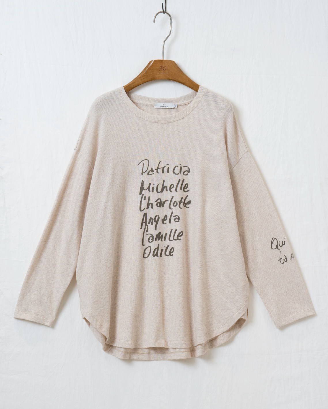 テクスチャープリント長袖Tシャツ