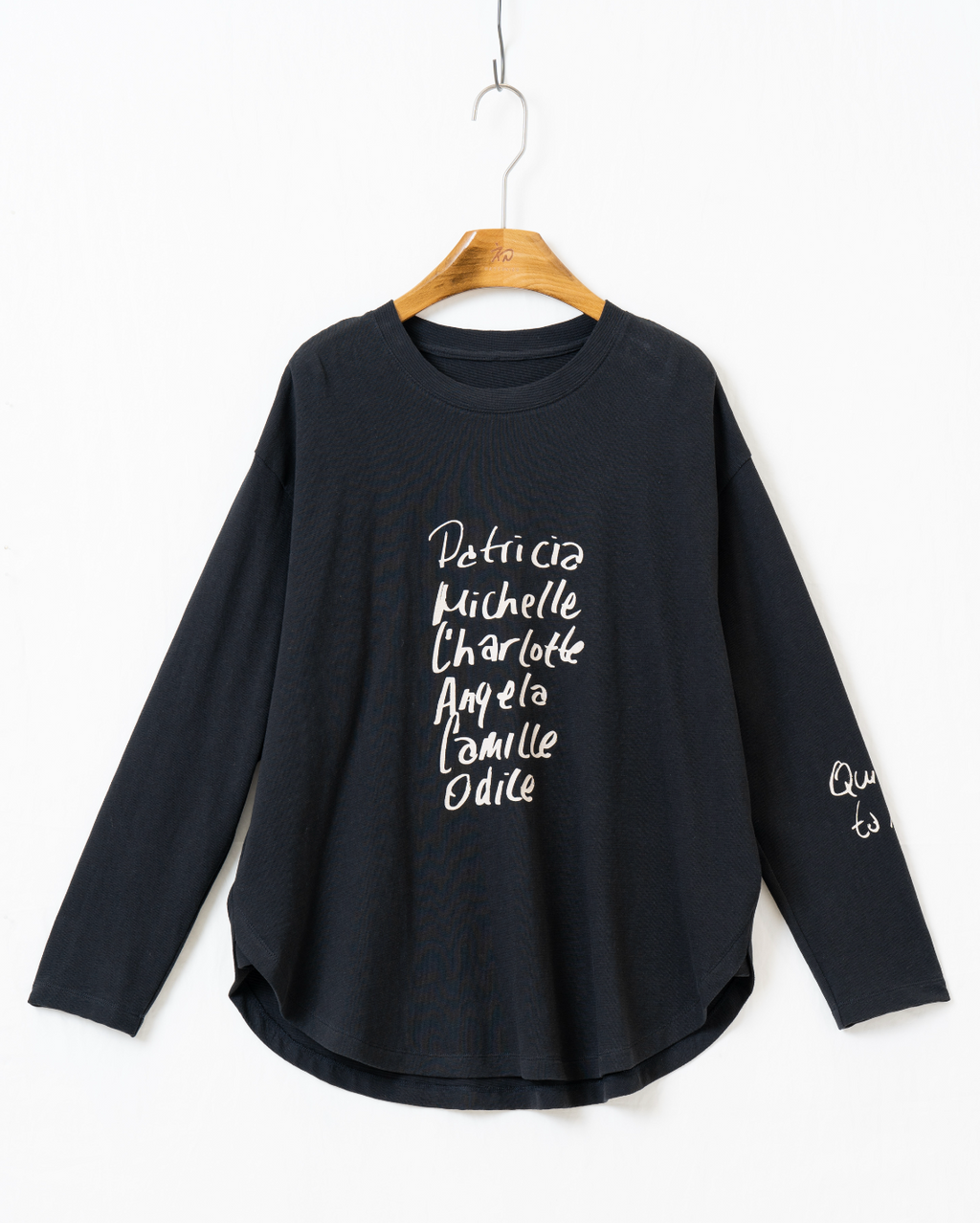 テクスチャープリント長袖Tシャツ