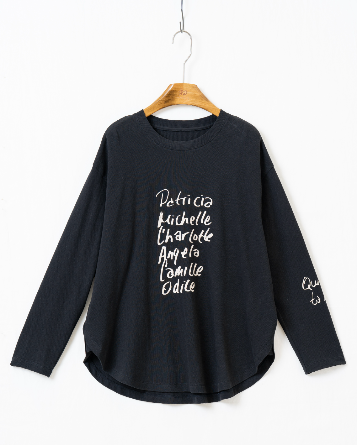 テクスチャープリント長袖Tシャツ