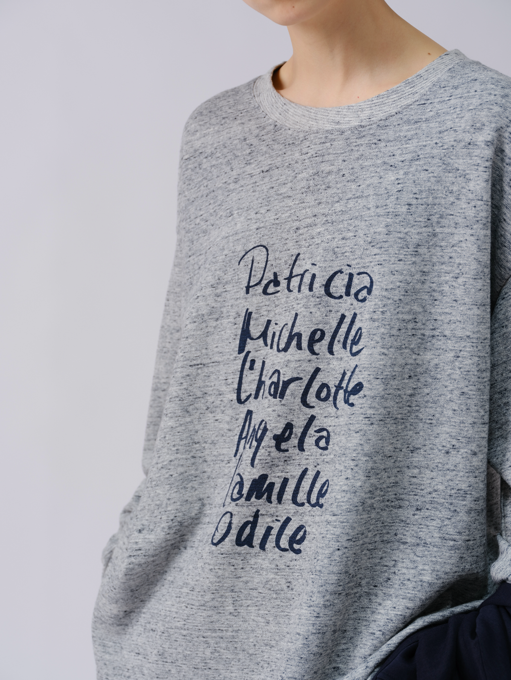 テクスチャープリント長袖Tシャツ