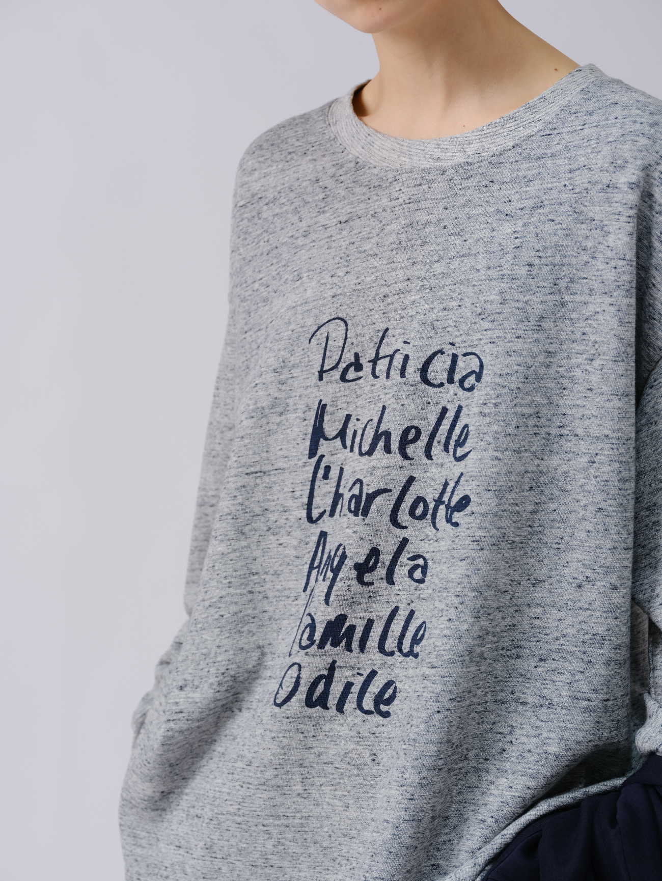 テクスチャープリント長袖Tシャツ