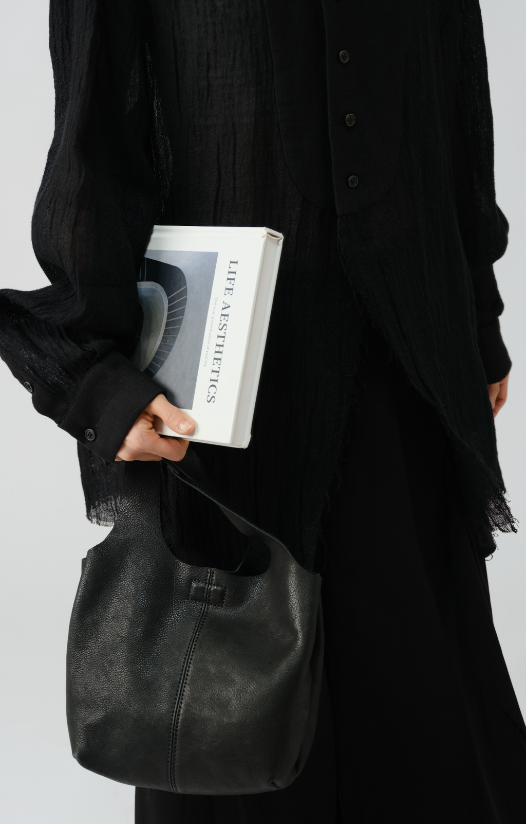 ナチュラルシワ加工切り替えシャツ