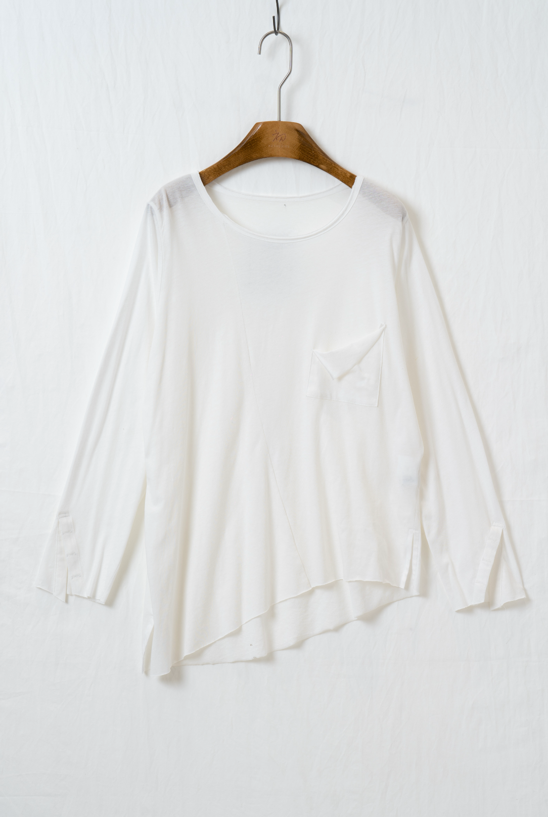 アシンメトリー長袖Tシャツ