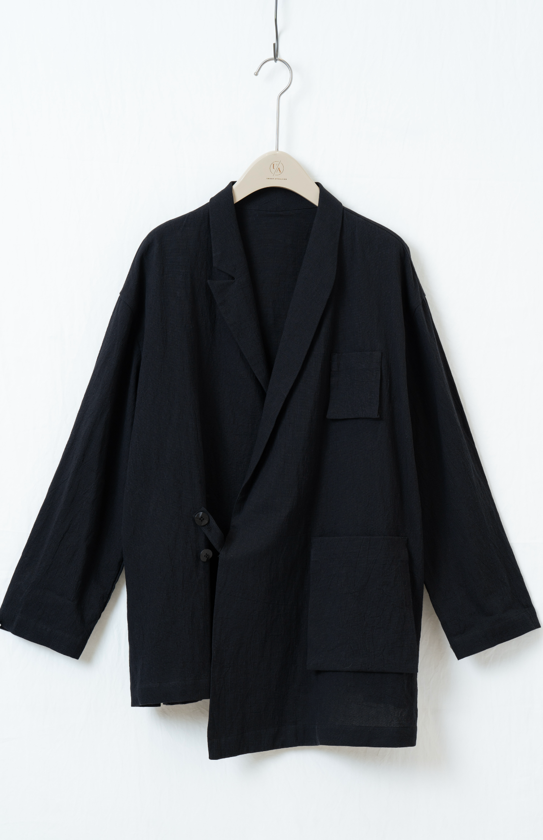 アシンメトリー紐付きジャケット