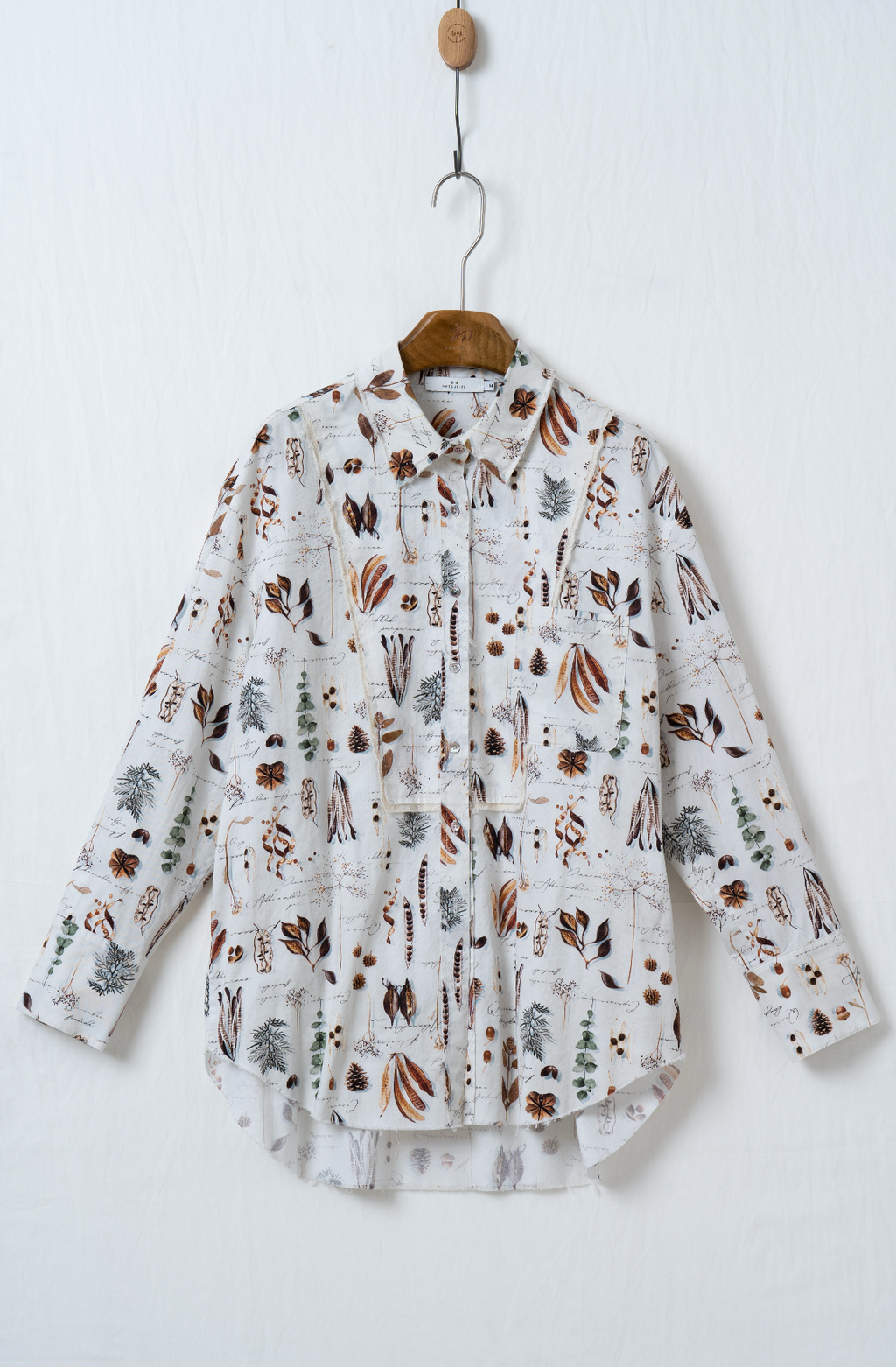 フルーツプリントアンティークシャツ