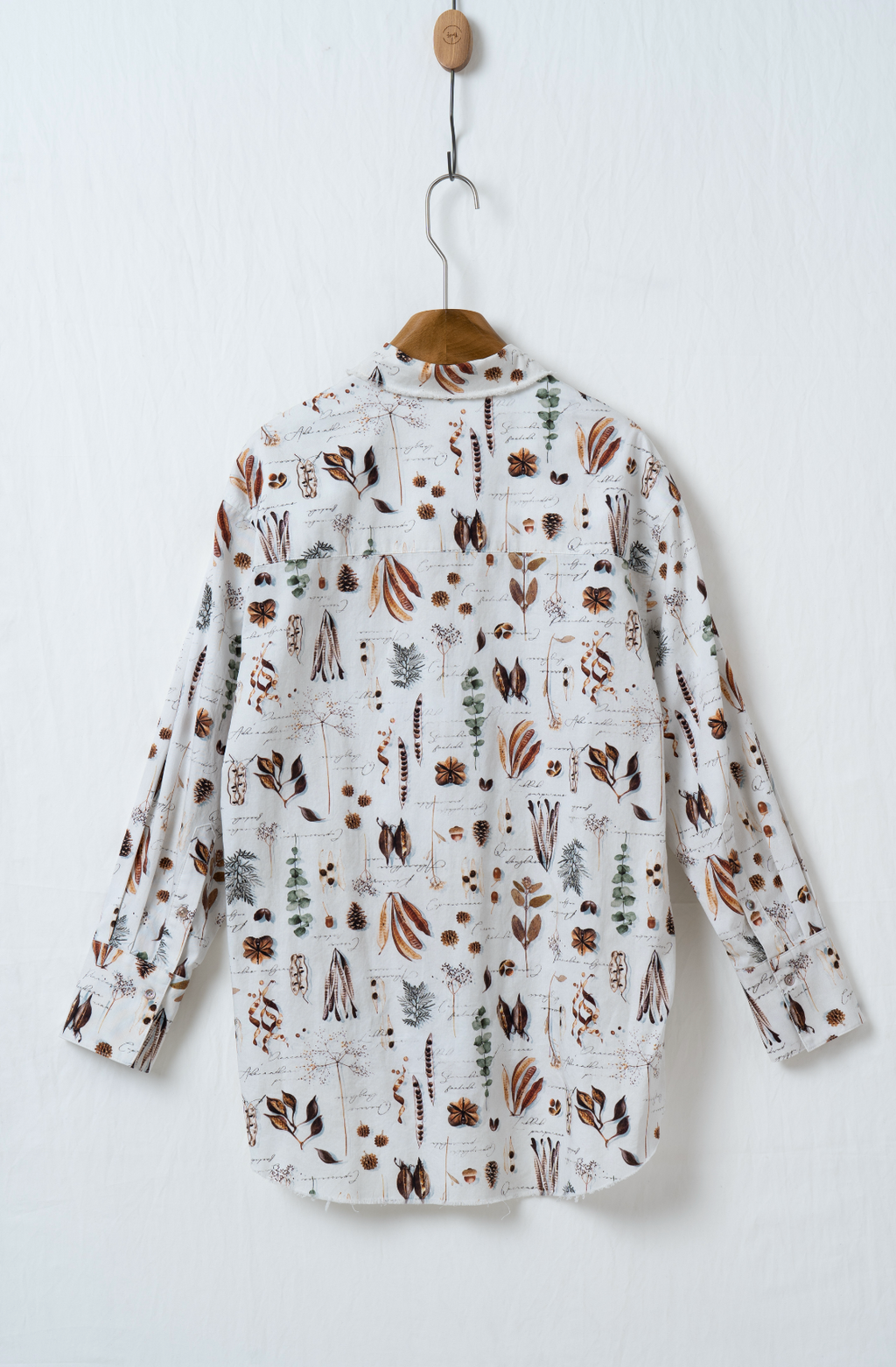 フルーツプリントアンティークシャツ