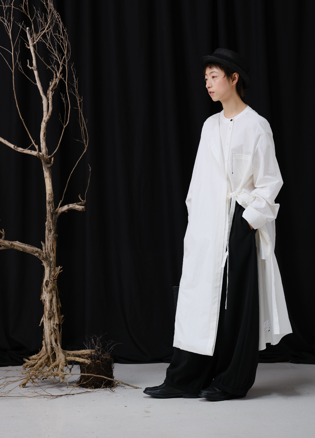 ランダムスラブワイドパンツ