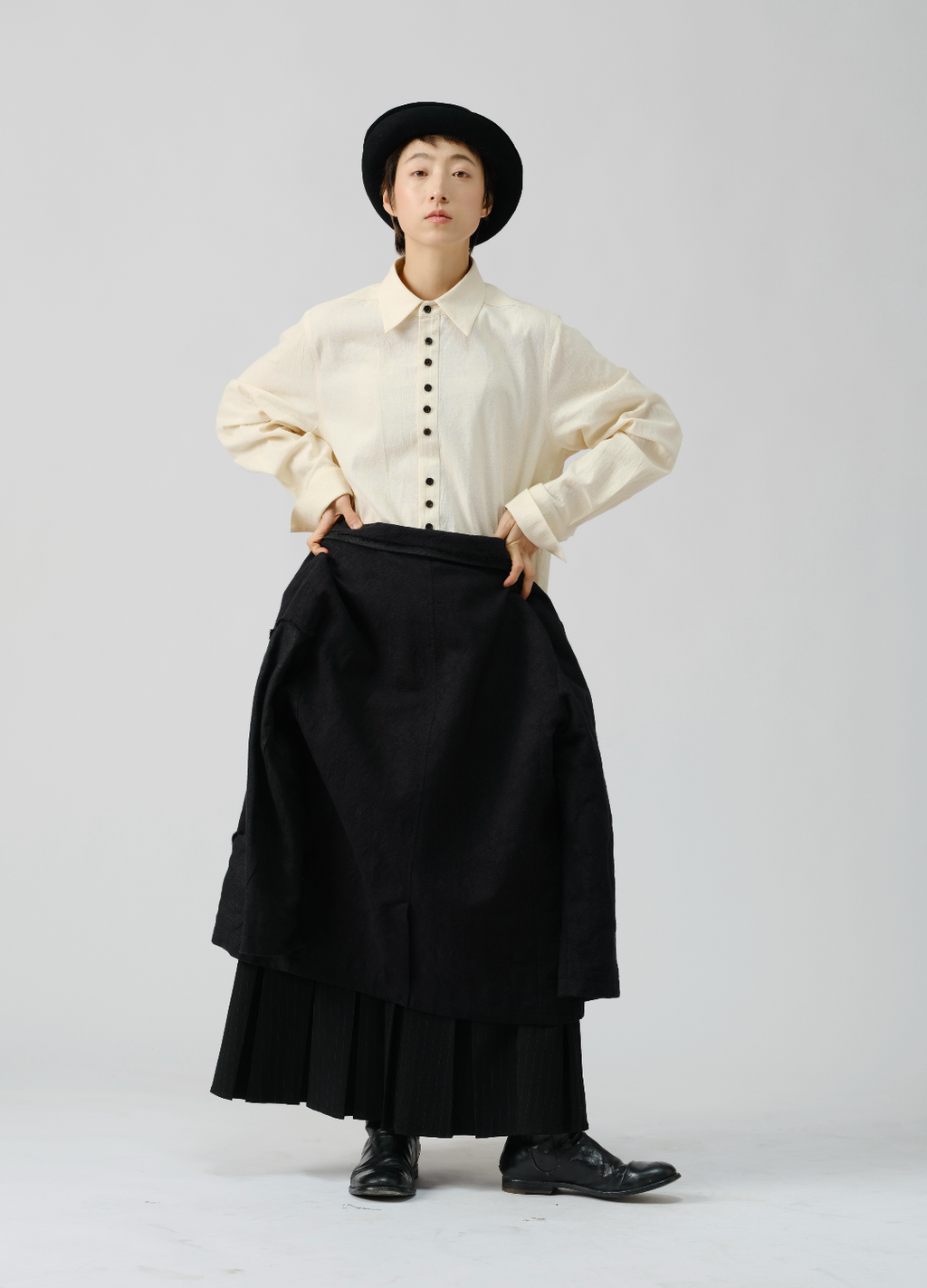 ルーズオープンカラーシャツ