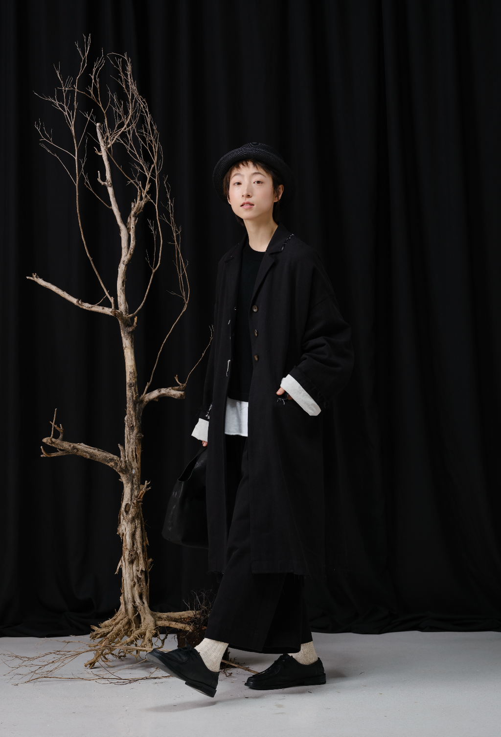 アンティーク風ミディコート