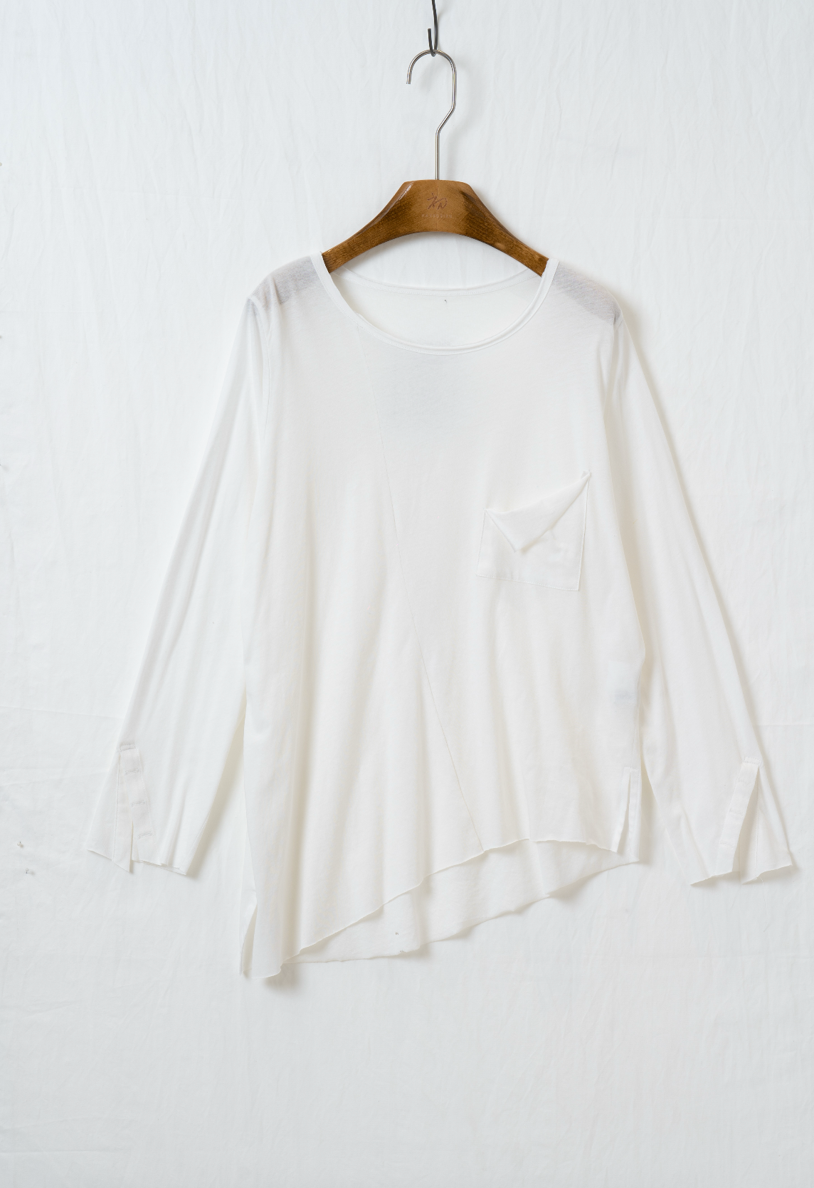 アシンメトリー長袖Tシャツ