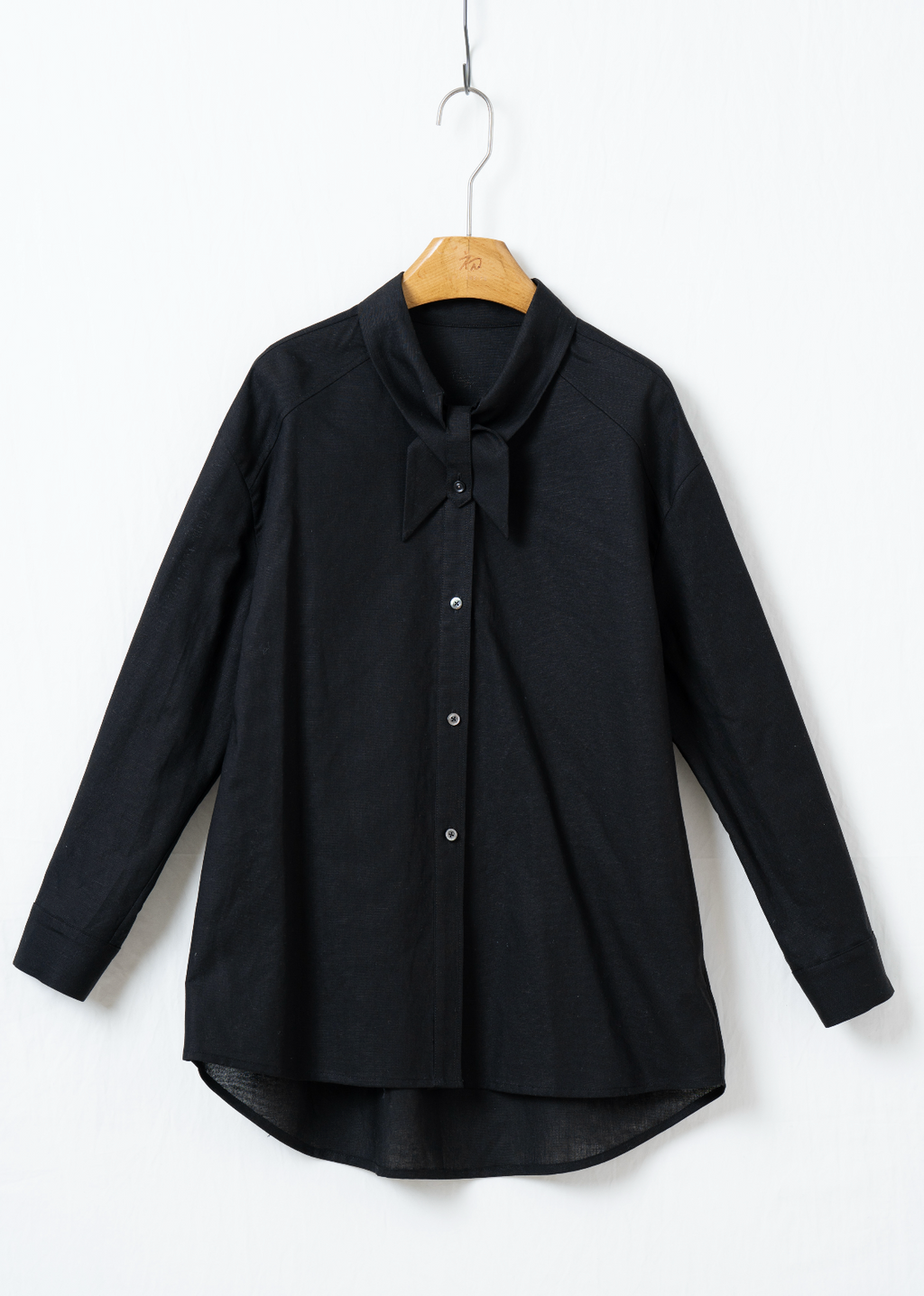 前衛アートカラーリネンシャツ