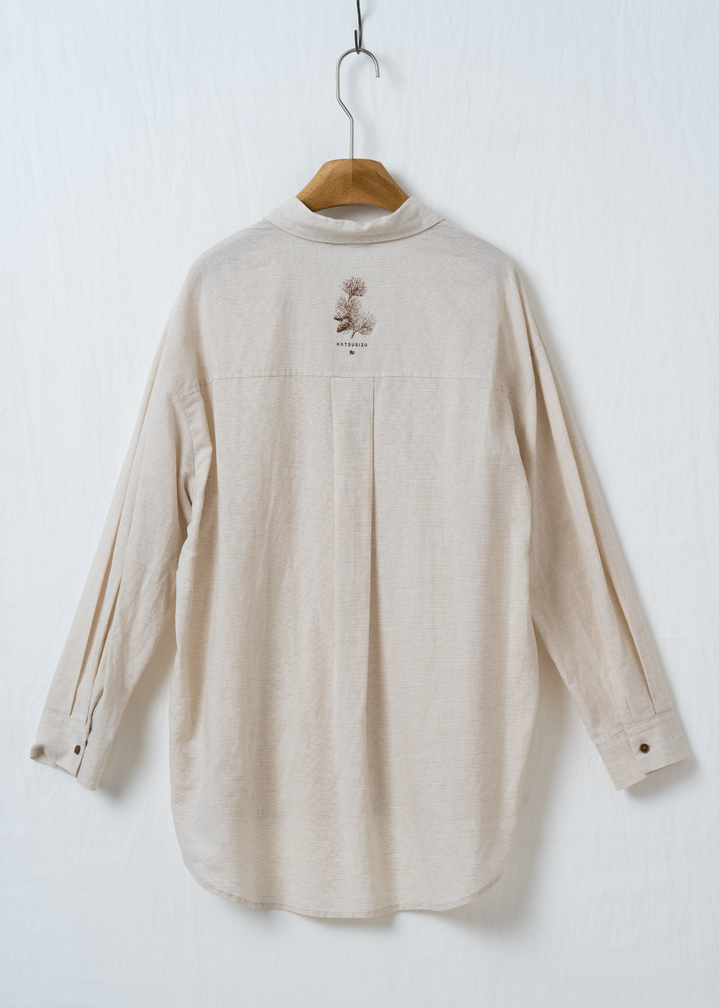 前衛アートカラーリネンシャツ