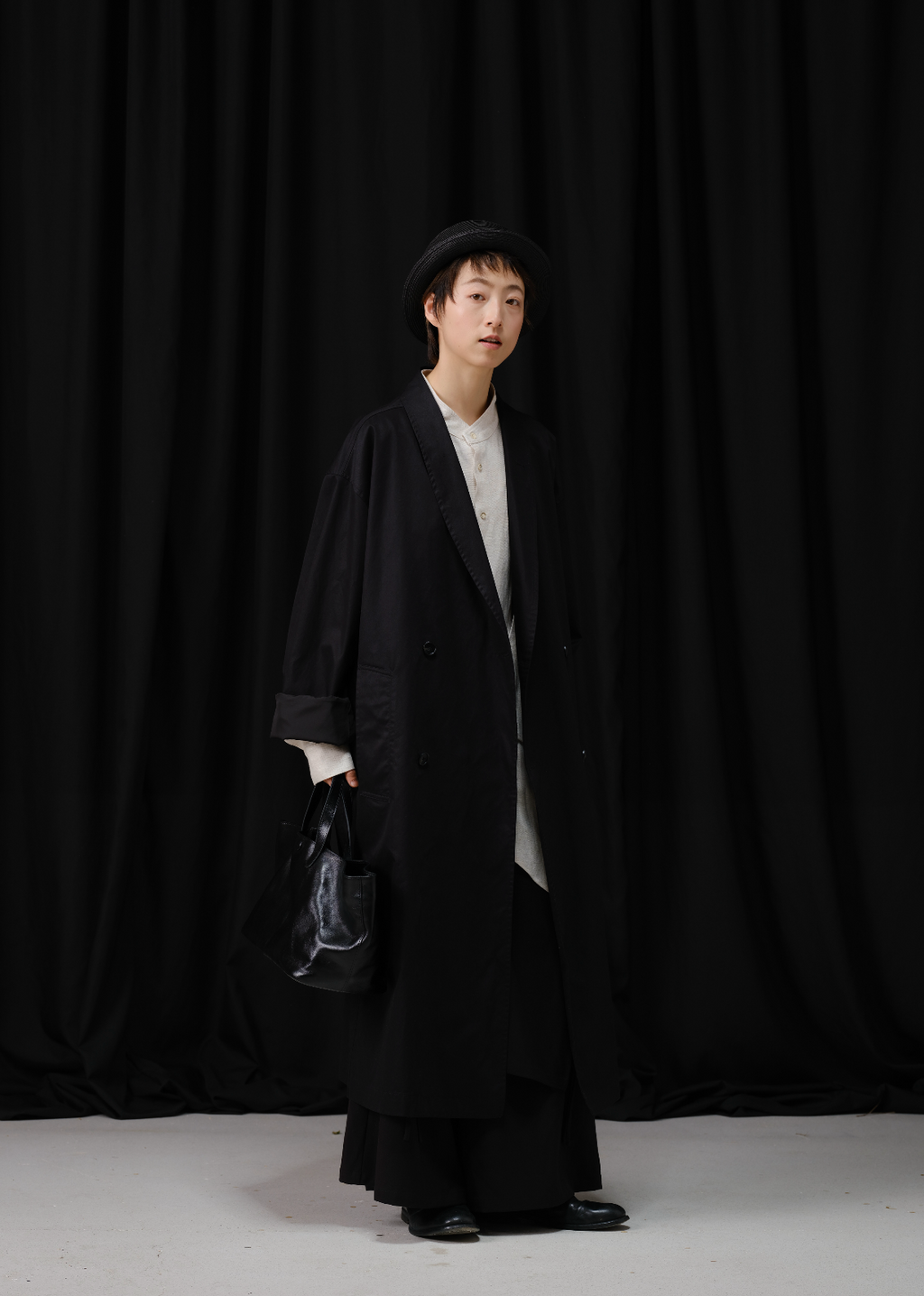 シンプルロングトレンチ