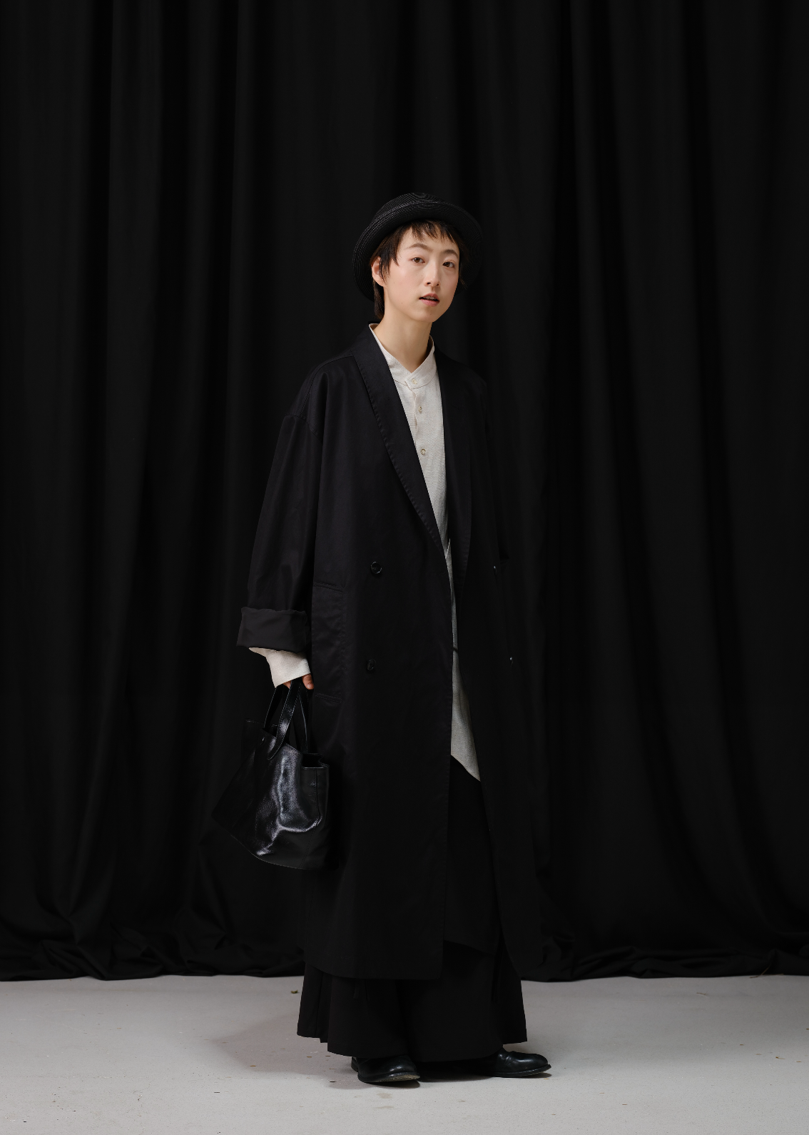 シンプルロングトレンチ