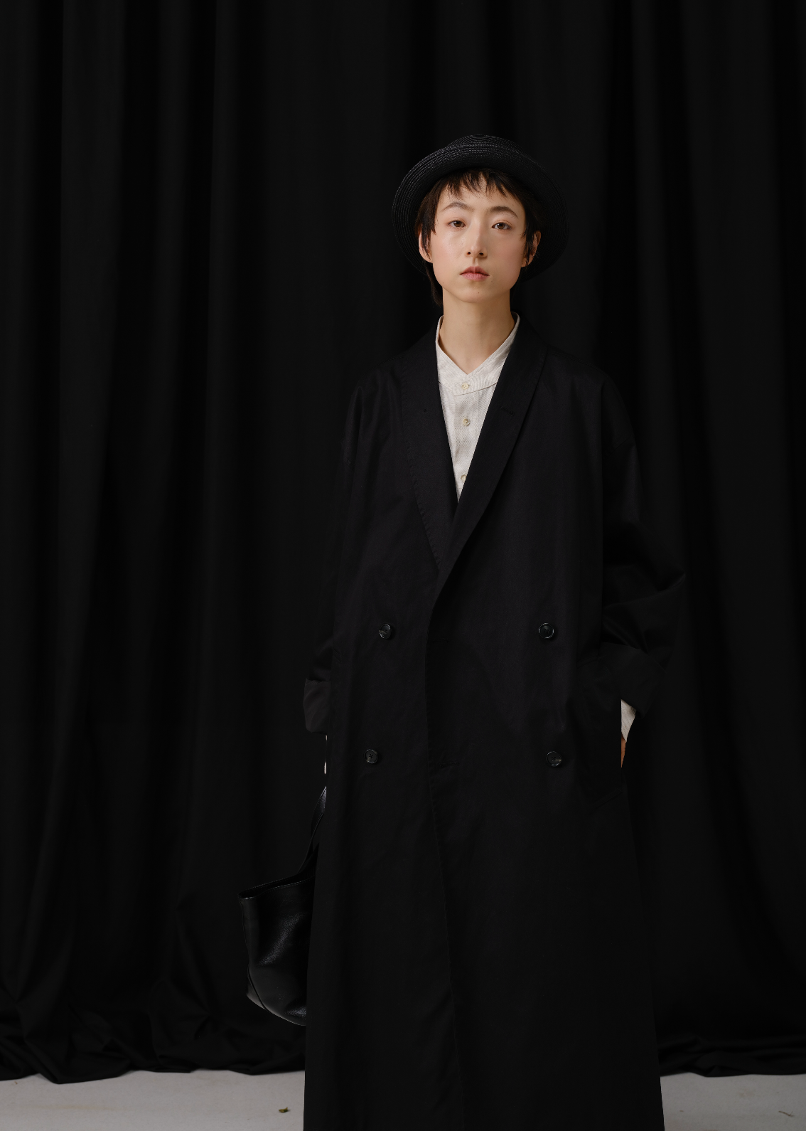 シンプルロングトレンチ