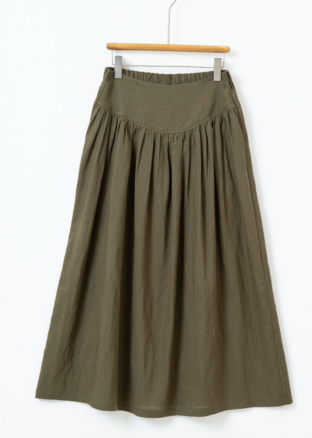 アート風ウエストシェイプロングスカート