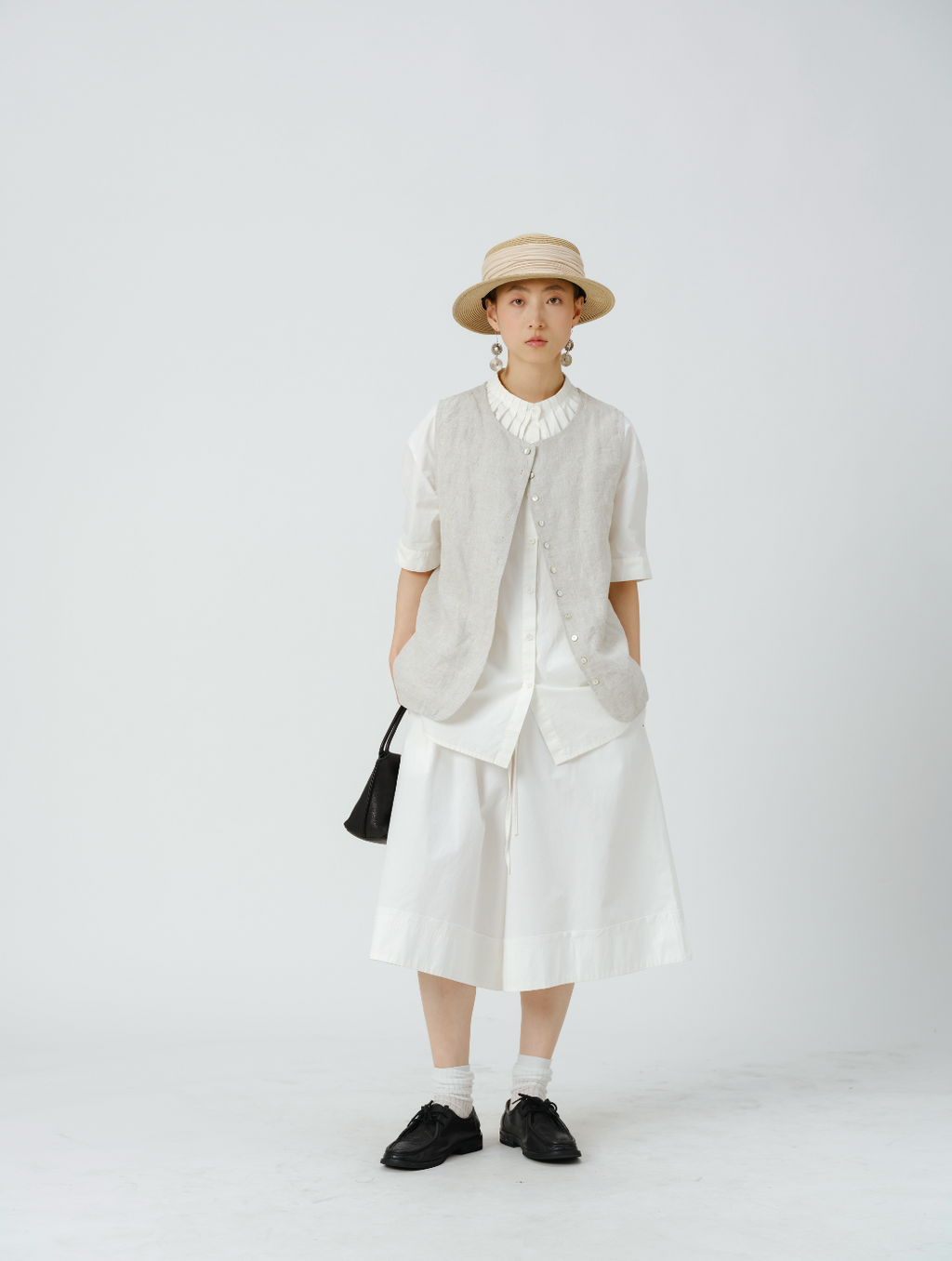 天然リネンベスト