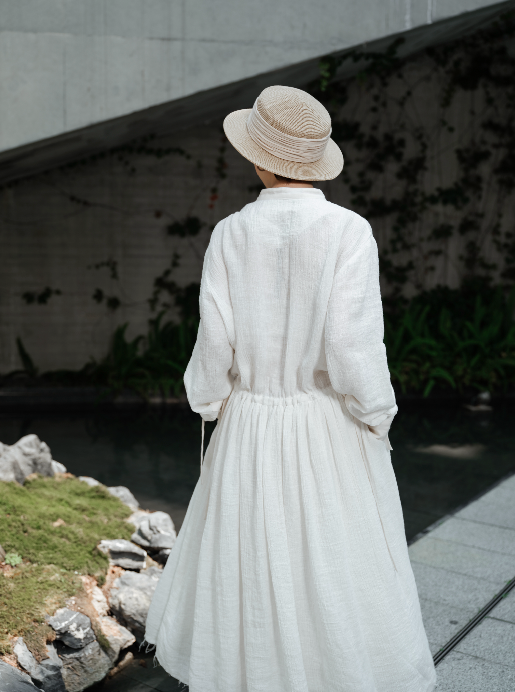 ナチュラルシワ加工ワンピース – 初 HATSUSIZU