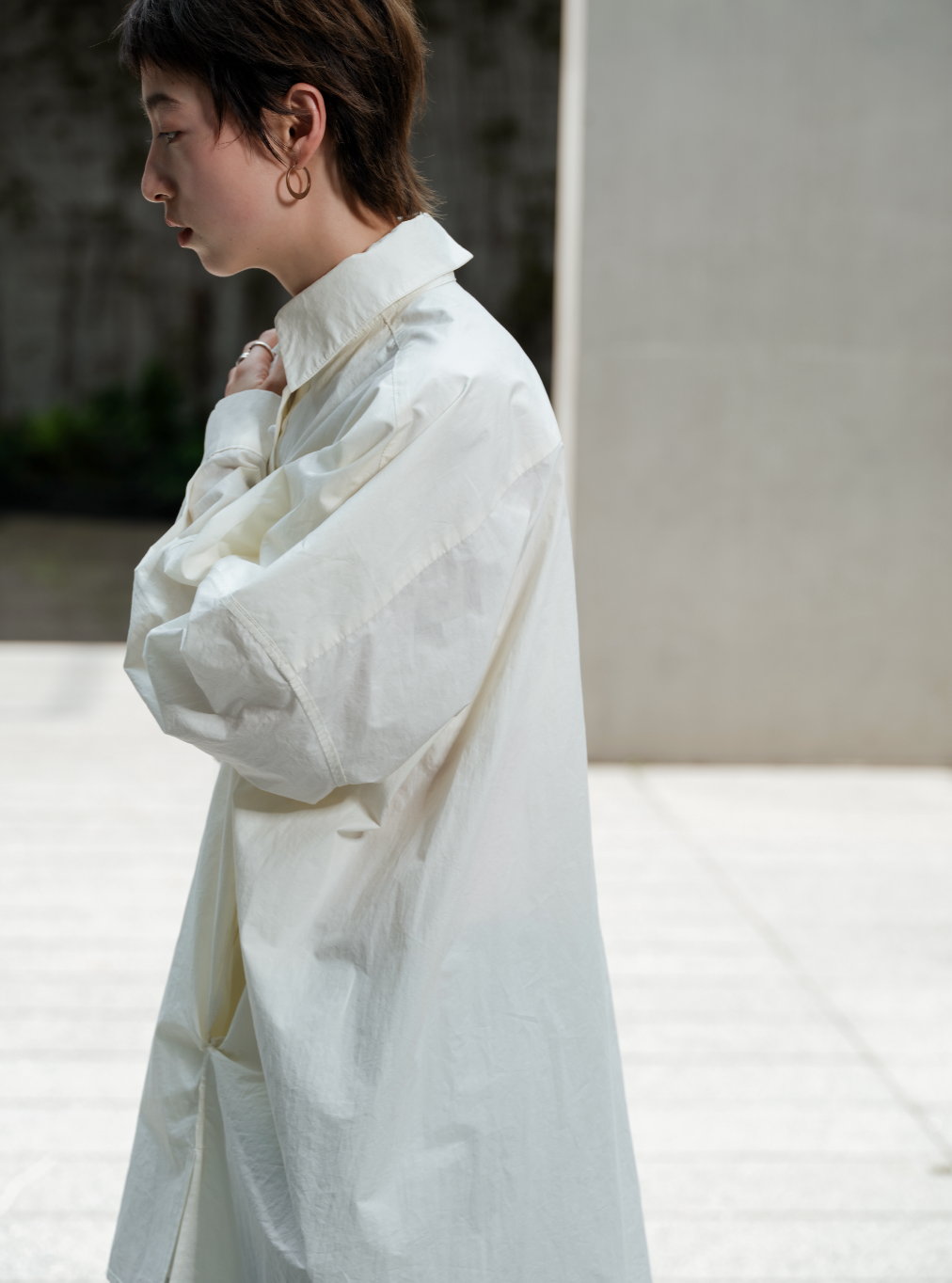 リバーシブルコート風シャツ