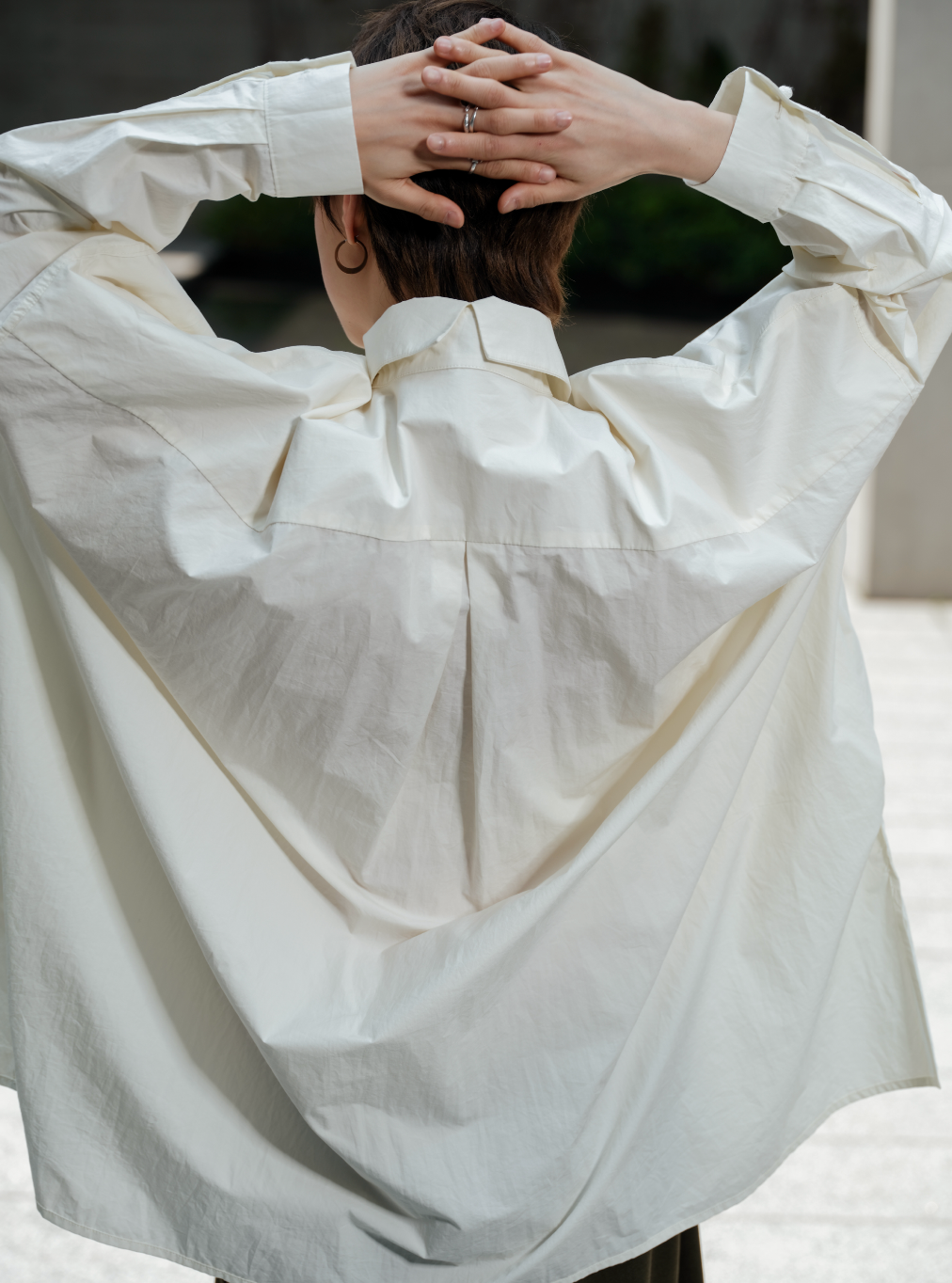 リバーシブルコート風シャツ