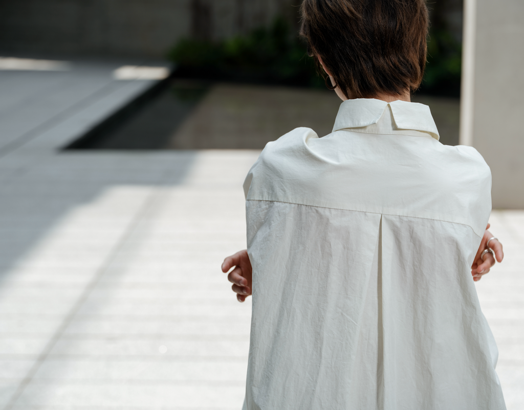 リバーシブルコート風シャツ