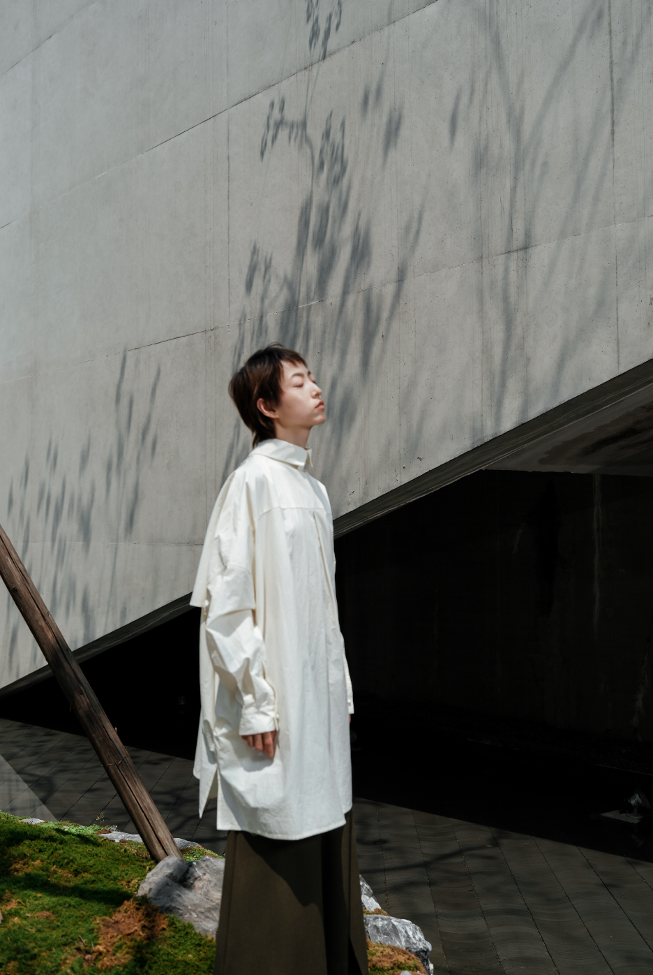 リバーシブルコート風シャツ