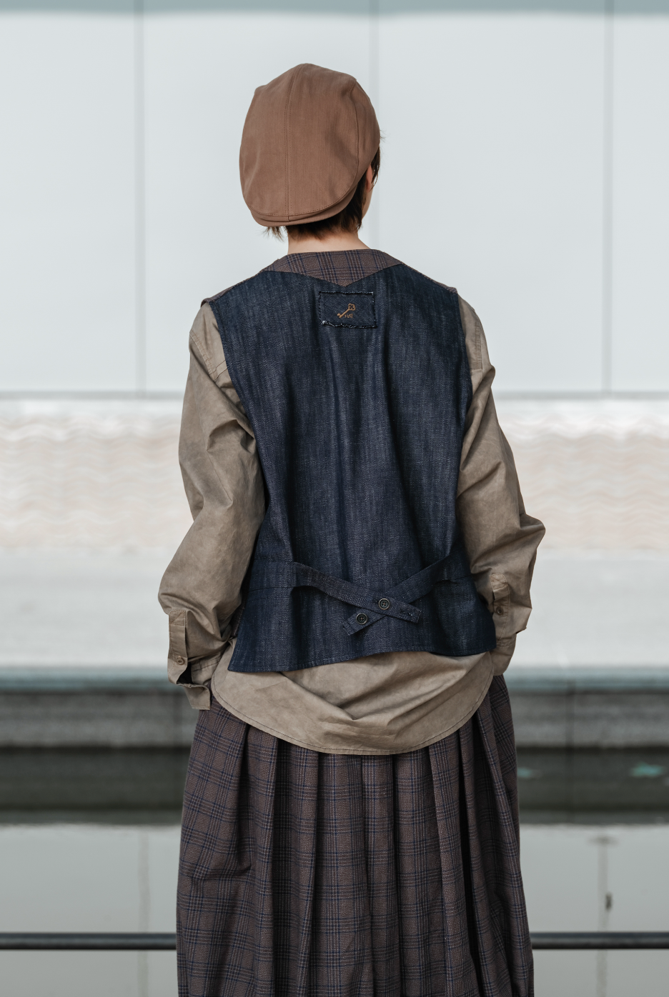 レトロチェック柄ベスト